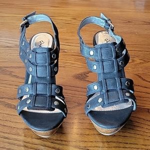 Qupid Studded Wedge Heel